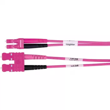 Telegärtner L00890A0111 OM4 Duplex Fiiber-paigalduskaabel, SC - LC, LSZH, violetne, 1 m