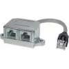 S CONN MAXIMUM CONNECTIVITY RJ45 telefoni/Etherneti jaotur-adapter, Cat. 5e, varjestatud, 0,1 m, must 75002-2