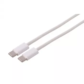 S CONN MAXIMUM CONNECTIVITY USB-C - USB-C laadimiskaabel, USB 2.0, 240W PD, punutud tekstiil, valge, 2,5m (14-22256)