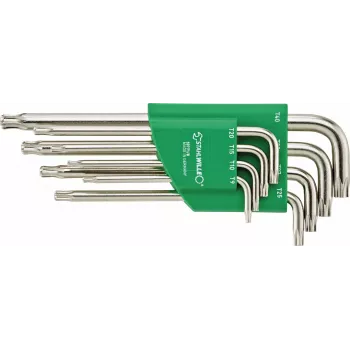 Stahlwille 10771/8 kuulotsaga Torx L-kujuliste võtmete komplekt, 8 osa (T9-T40) 96432700