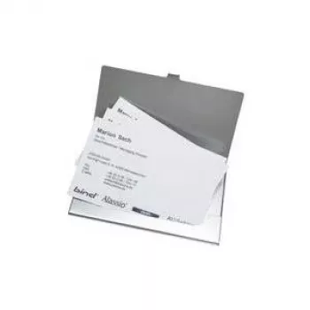 JÜSCHA Alassio visiitkaardihoidja, alumiinium, mati hõbedane, mahutab umbes 10 kaarti, 93 x 60 x 5 mm 0334