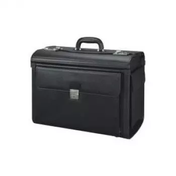 JÜSCHA Alassio Vicenza 45047 sülearvutikott 15,6 inch must kunstnahk
