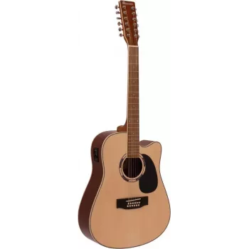 DIMAVERY DR-612 12-keelne akustiline western-kitarr, naturaalne 26231281