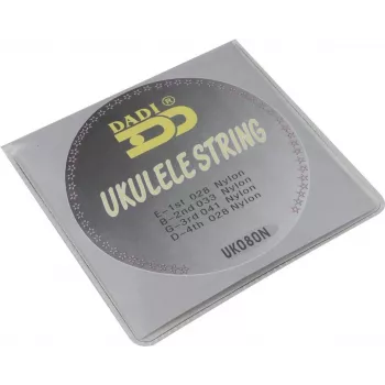 DIMAVERY Ukulele String Set, .028-.041, Nailon, 4 keelt, GCEA häälestus 26320084