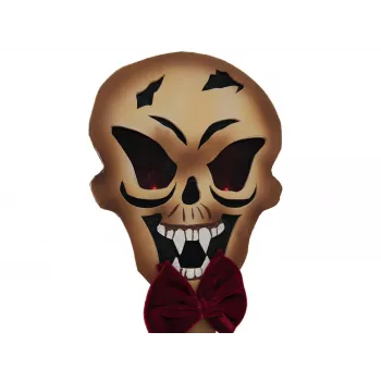 EUROPALMS Halloween maassevaiatav kolju, valge/must, 40 cm 83314628