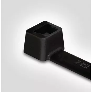 HellermannTyton T18L-HS-BK-C1 kaablikinnitus, polüamiid 6.6, must, 100 mm x 2,5 mm, 100 tk