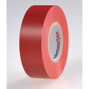 HellermannTyton HTAPE-FLEX15-25x25-PVC-RD punane PVC elektriisolatsiooniteip, 25 mm x 25 m, 0,15 mm paksune 710-00134