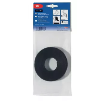HellermannTyton takjakinnitusega kaablivits 1m x 12,5mm must (130-00008)