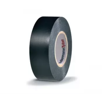HellermannTyton HTAPE-FLEX1000+ must PVC elektriisolatsiooniteip, 19 mm x 20 m, 105 °C, RoHS 710-00602