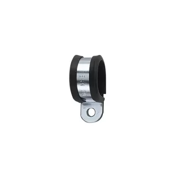 HellermannTyton AFCS63-GS/PVC-BK/ML kruvidega kinnitatav paigaldusklamber kaablitele, voolikutele, torudele, max kimbu Ø 63 mm, klooropreenist kaitseprofiil, must 166-50608