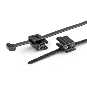 HellermannTyton T50ROSEC5A-PA66W-BK kaablikinnitus klambriga, 200 mm x 4,6 mm, must, 100 tk 156-03219