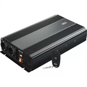 AEG toiteinverter 1500 W 12 V DC kuni 230 V AC kaugjuhtimispuldiga (10058)