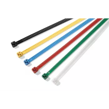 HellermannTyton vabastatav kaablikinnitus LR55, 195 x 4,7 mm, kollane, 25 tk 115-00004