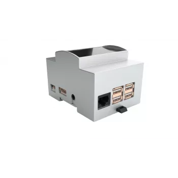 ALLNET DIN-liinile kinnitatav korpus Raspberry Pi 4 Model B jaoks läbipaistva aknaga, hall 25.0410000.RP4