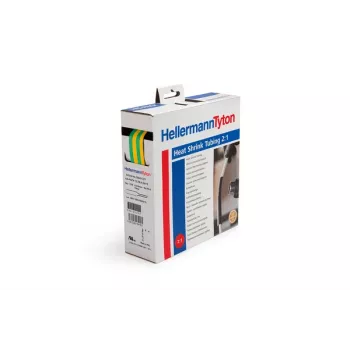 HellermannTyton HIS-PACK-3,2/1,6-GNY kuumkahanev toru 3,2/1,6 mm roheline/kollane 10 tk 1 m