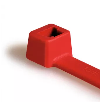 HellermannTyton T80L-N66-RD-C1 standardne kaablivits, seest rihveldatud, 390 mm x 4,6 mm, punane, 100 tk 116-05412