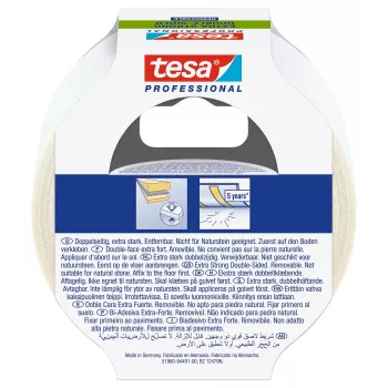 tesa 51960-00000-11 Läbipaistev kahepoolne PET-teip 10 m x 50 mm