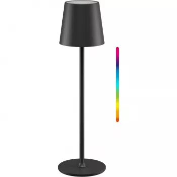 Wentronic Goobay juhtmevaba LED laualamp, suurus M, 38 cm, RGBW, must (76569)
