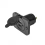 IWH USB kahekordne süvispaigaldusega pesa 12/24V 2.1A 2x USB-A must 019006