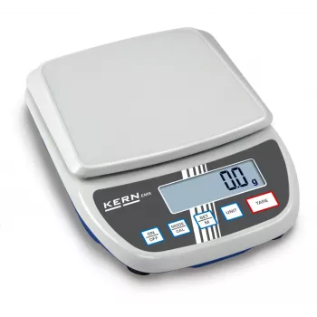 KERN EMS 12K0.1 täppiskaal, 12 kg x 0,1 g, roostevabast terasest alus, RS-232, vooluvõrk/patarei