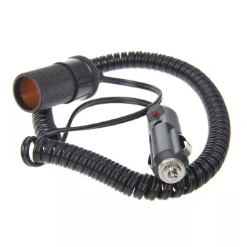 IWH spiraalne pikenduskaabel 12/24V 10A 3m sigaretisüütaja pistikust pesasse 019001