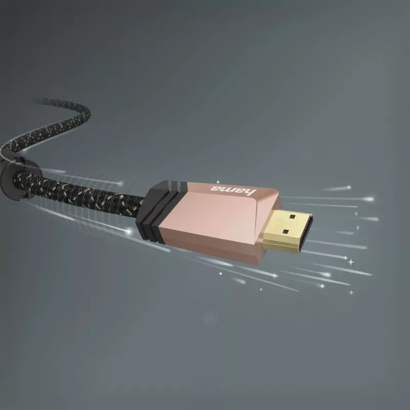 Hama 00205024 HDMI-kaabel 0,75 m HDMI Type A (Standard) must, roosa