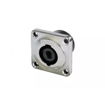 Neutrik NLT4MPXX speakON 4-pooluseline paneelipaigaldusega pesa, must, jootekausid, 30 A