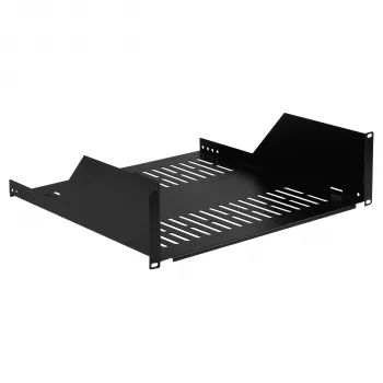 EFB Elektronik 19 inch 3U rack-riiul, 450 mm sügav, 36 kg kandevõime, RAL 9005 must 691650TS.3U450