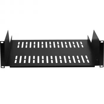 EFB Elektronik 19 inch 3U rack-riiul, 450 mm sügav, 36 kg kandevõime, RAL 9005 must 691650TS.3U450