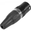HICON HI-X5CM-B 5-kontaktiline isane XLR-pistik, jooteliitmik, suruvalu tsink, must 30200514