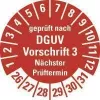 HEIN Industrieschilder DGUV V3 ülevaatuskleebis NP26-31, ümmargune 20 mm, püsiv liim, valge, 500/rull 185658