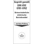 HEIN 178140 ülevaatusetikett DIN VDE 0701-0702 jaoks, isekleepuv, kollane, 50 x 25 mm, 100 etiketti