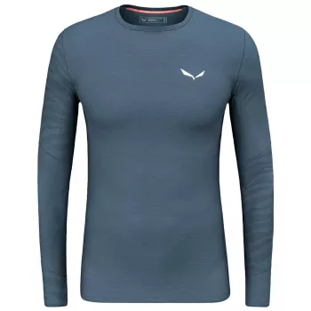 Salewa Cristallo Warm Amr L/S Tee meeste meriinost aluskiht - Dark Denim, suurus M
