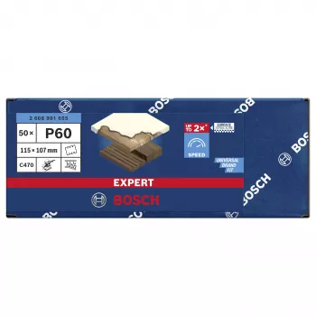 Bosch 2608901655 lihvpaberid ekscentriklihvijale, tera 60, 107 x 115 mm, 50 pakk