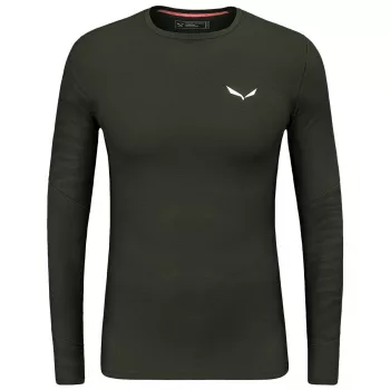 Salewa Cristallo Warm pikkade varrukatega T-särk - Dark Olive