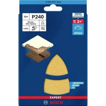 Bosch Accessories 2608901653 lihvpaberid multitrepile, tera 240, 93 x 102 mm, 10 pakk