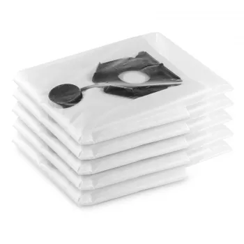 Kärcher Professional 2.889-183.0 turvafiltrikott, 5-pakk, valge fliis, NT 30/1, NT 35/1, NT 40/1, NT 45/1, NT 50/1 jaoks