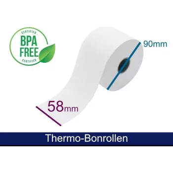 ARTDEV termopaberi rull 58 mm x 90 mm x 25,4 mm sisemine kerimine valge ADT589025-WI