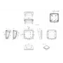 Bopla BoPad BOP 1212 P-9016-SET ekraani korpus 122 x 118 x 57,60 mm ABS valge (RAL 9016) 35112076.HMT1