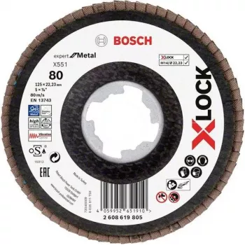 Bosch Accessories 2608619805 Expert for Inox X-LOCK lõikeketas, 125 mm x 1,0 mm, 60 tera, roostevaba teras, 1 tk