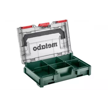 Metabo 626896000 metaBOX 63 XS tööriistakasti sisu, ABS, roheline/läbipaistev