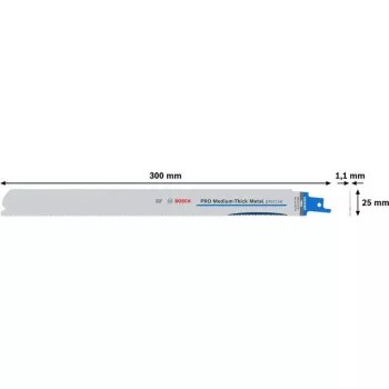 Bosch PRO Medium-Thick Metal precise S1237BEF tikksaetera tera, 300 mm, 5-pakk 2608658996