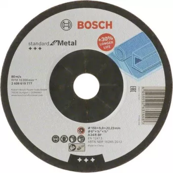 Bosch Standard for Metal lihvimisketas 125 x 6,0 mm süvistatud keskosaga tüüp 27 alumiiniumoksiid 2608619777