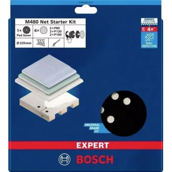 Bosch Expert M480 225 mm lihvimisvõrkude komplekt kipsplaadi lihvijatele, terasus P80/P120/P180, 3-osaline 2608901667