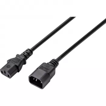 Sygonix SY-5044234 külmaseadme pikenduskaabel, C14–C13, 3,5 m, must