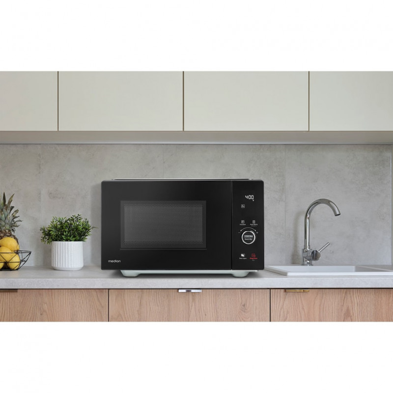 Medion MD 12041 4-in-1 kombinatsioonmikrolaineahi grilliga, konvektsiooniga ja sulatusfunktsiooniga, 25L, 900W, must/roostevaba teras 50076276
