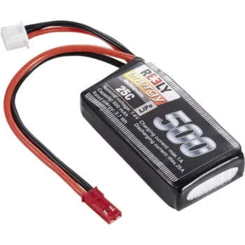 Reely LiPo aku 7,4 V 500 mAh 2S 25C Softcase BEC-pistikuga RE-7851726