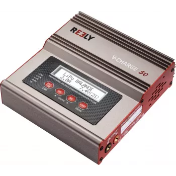 Reely V-Charge 50 mitmeotstarbeline laadija 50W AC/DC LiPo NiMH NiCd Pb balansseerijaga RE-8264340