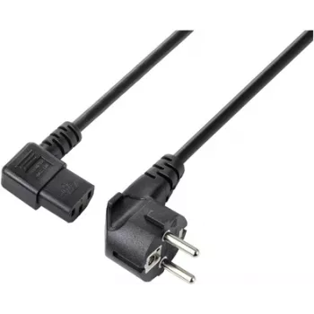 Sygonix SY-5243882 IEC C13 toitekaabel, CEE 7/7 nurga all Schuko pistik IEC C13 pesasse, 3 m, must
