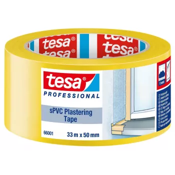 tesa 66001 Krohvimisteip Kollane 33 m x 50 mm 66001-00001-00